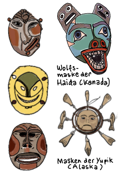 Masken aus Kanada und Alaska